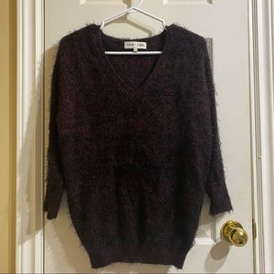 john+jenn knitted fuzzy sweater